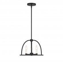 Crystorama ABB-3003-BK - Abbott 13.75'' Black Chandelier
