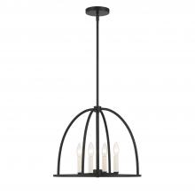 Crystorama ABB-3004-BK - Abbott 18.25'' Black Chandelier