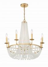 Crystorama BLA-10668-GA - Bella 26'' Antique Gold Chandelier
