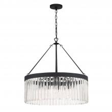 Crystorama EMO-5406-BF - Emory 24'' Black Forged Chandelier