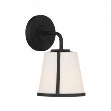 Crystorama FUL-911-BK - Fulton 6.25'' Black Sconce
