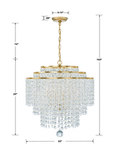 Crystorama GAB-B7305-GA - Gabrielle 22'' Antique Gold Chandelier