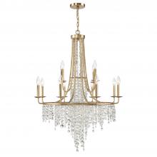 Crystorama GAB-B7312-GA - Gabrielle 30'' Antique Gold Chandelier