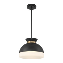 Crystorama GID-4015-MK-VG - Brian Patrick Flynn Gidget 15'' Matte Black + Vibrant Gold Pendant