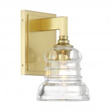 Crystorama GRG-1041-AG - Gregory 5'' Aged Brass Sconce