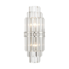 Crystorama HAY-1411-PN - Hayes 7.5'' Polished Nickel Sconce