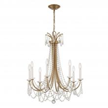 Crystorama KAR-90908-AG-CL-MWP - Karrington 26'' Aged Brass Chandelier