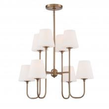 Crystorama KEE-A3008-VG - Keenan 28'' Vibrant Gold Chandelier