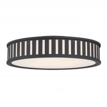 Crystorama KEN-8305-BF - Kendal 22.5'' Black Forged Flush Mount