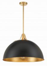 Crystorama SOT-18017-MK-GA - Soto 23.5'' Matte Black + Antique Gold Pendant