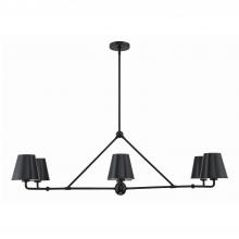 Crystorama XAV-B9306-MK - Xavier 46'' Matte Black Linear Chandelier