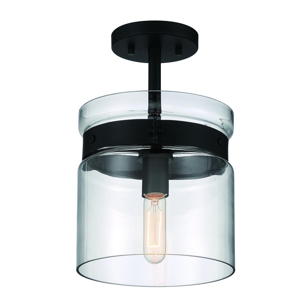 Midnight LA 9" 1-Light Semi-Flush