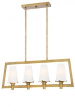 Designers Fountain 87938-VTG - Hyde Park 4 Light Island