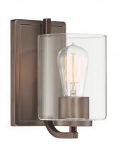 Designers Fountain 93001-SCB - Liam Collection - 1 Light - Wall Sconce - 5"W - 8.75"H - Satin Copper Bronze Finish