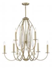 Designers Fountain 94489-SG - Hutton Collection - 9 Light - Chandelier - 32"W - 30.75"H - Sterling Gold Finish