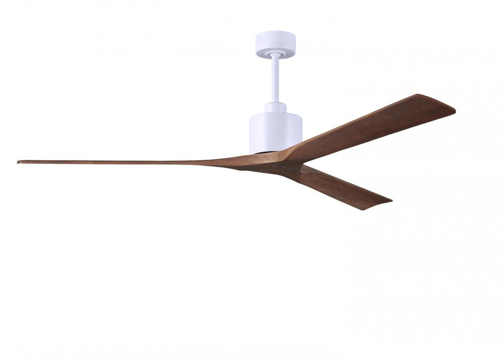 Nan XL - 72" Ceiling Fan - Matte White Finish - Walnut Tone Blades