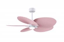 Matthews Fan Company AKTPLK-MWH-PI - Alessandra Tropical - LK - Matte White - Light Pink Blades - 10" Downrod