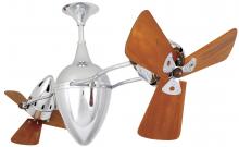 Matthews Fan Company AR-CR-WD - Ar Ruthiane - Rotational Ceiling Fan (Interior) - Polished Chrome Finish - Mahogany Tone Blades