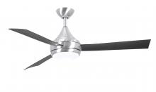Matthews Fan Company DA-BS-BB - Donaire-Three Blade Paddle Fan-Integrated LED-Brushed Stainless Finish-Brushed Bronze Blades