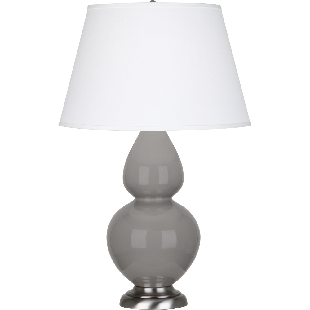 Smokey Taupe Double Gourd Table Lamp