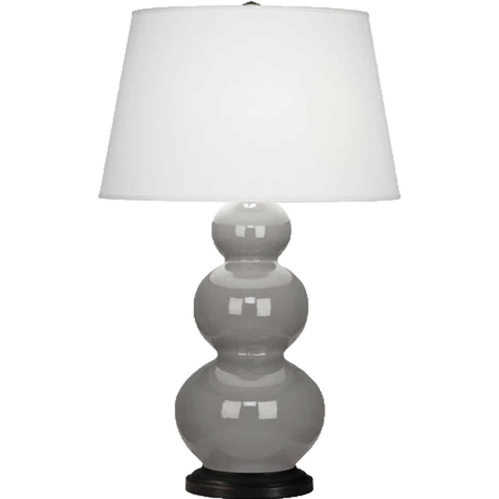 Smokey Taupe Triple Gourd Table Lamp