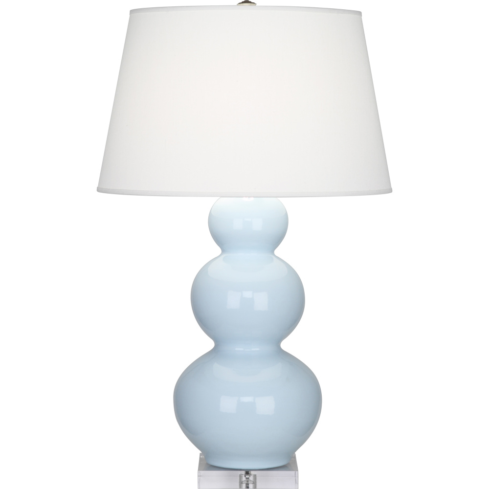 Baby Blue Triple Gourd Table Lamp
