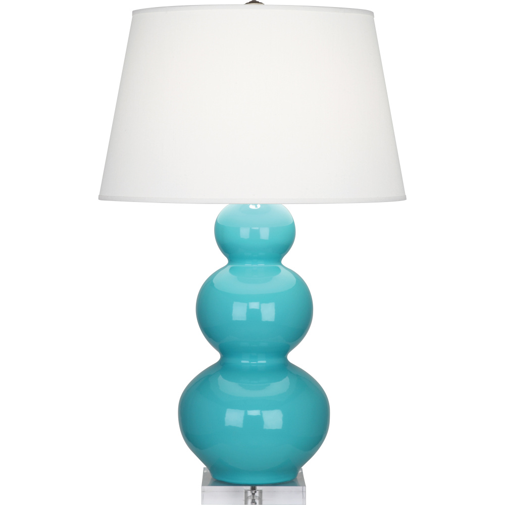 Egg Blue Triple Gourd Table Lamp