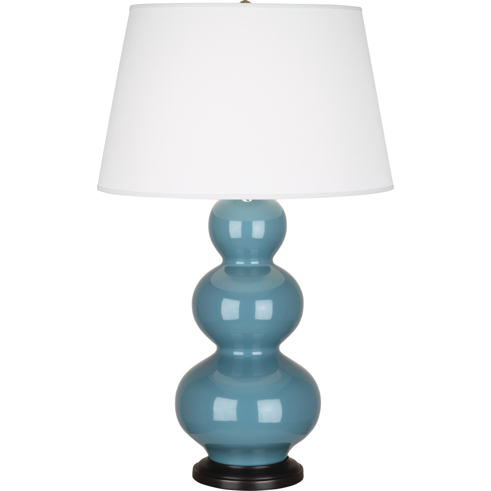 Steel Blue Triple Gourd Table Lamp