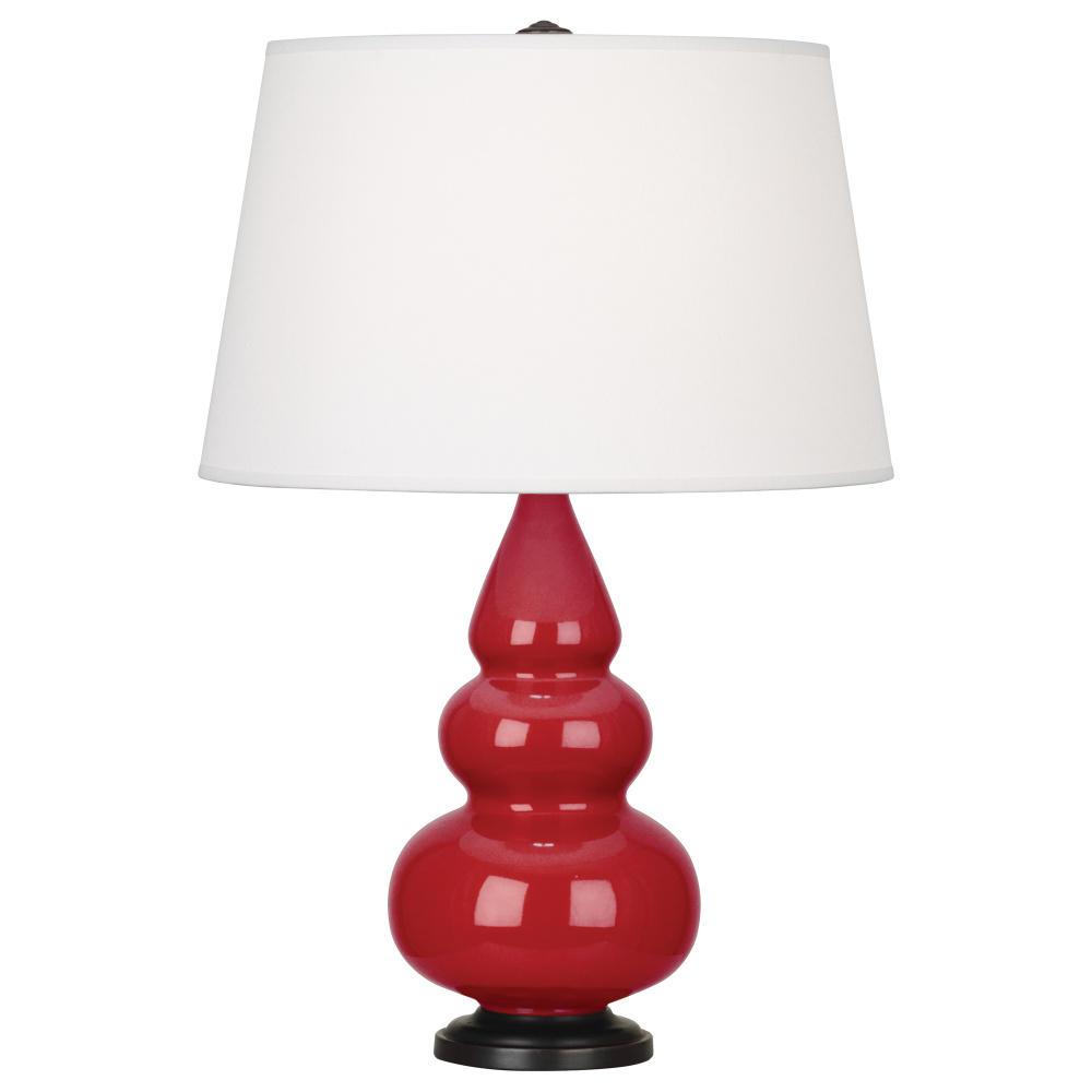 Ruby Red Small Triple Gourd Accent Lamp