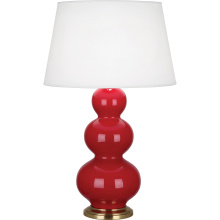Robert Abbey RR40X - Ruby Red Triple Gourd Table Lamp