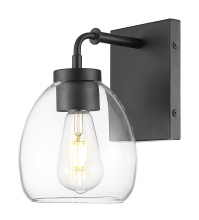 Acclaim Lighting IN40060BK - Dawes 6 in. Matte Blacke 1-Light Sconce With Clear Glass Globe
