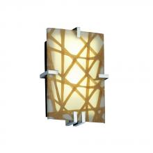 Justice Design Group 3FRM-5551-CONN-CROM - Clips Rectangle Wall Sconce (ADA)