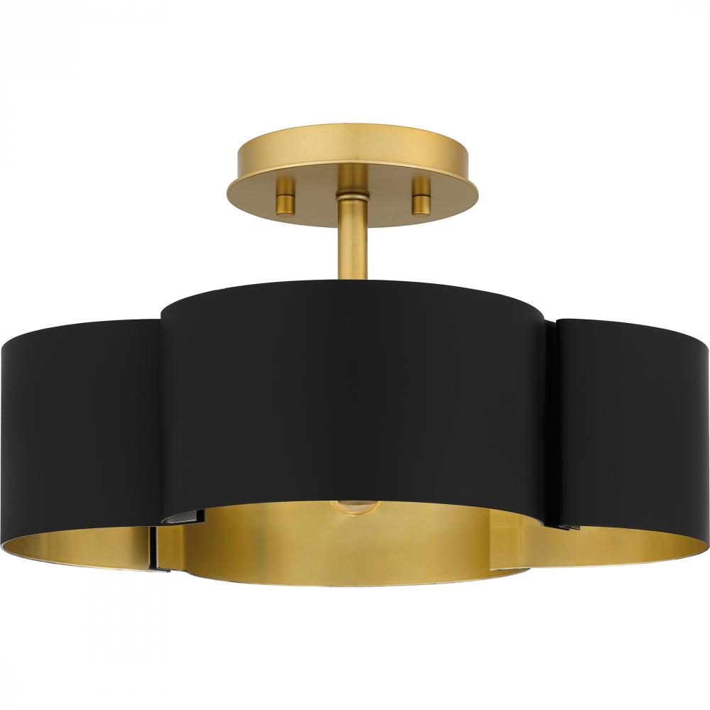 Balsam 4-Light Matte Black Semi-Flush Mount Light