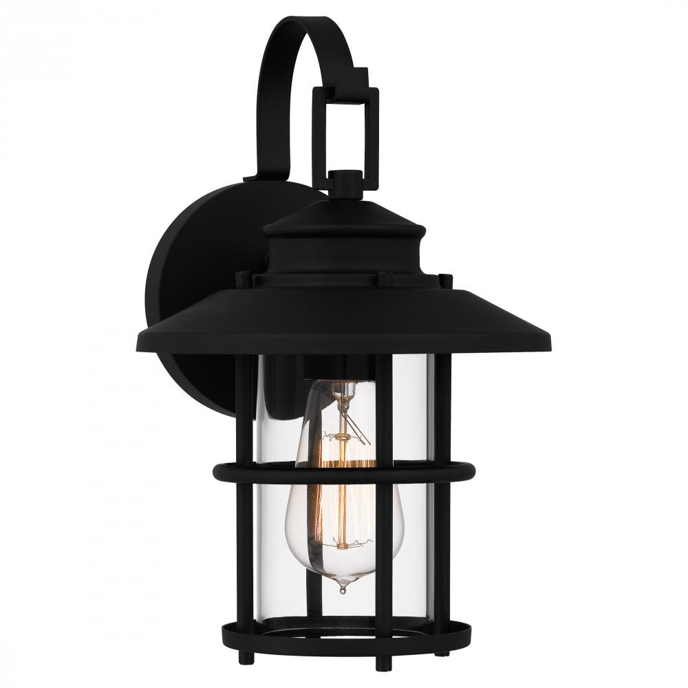 Lombard 1-Light Matte Black Outdoor Wall Lantern