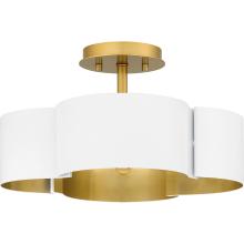 Quoizel BSM1714W - Balsam 4-Light White Lustre Semi-Flush Mount Light