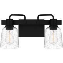 Quoizel LYD8616MBK - Lydia 2-Light Matte Black Vanity Light