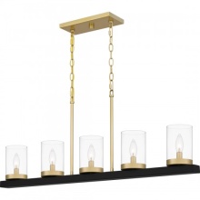 Quoizel GRL539MBK - Greeley 5-Light Matte Black Linear Chandelier