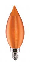 Satco Products Inc. S11307 - 4 Watt CA11 LED Filament; Satin Spun Amber; Candelabra base; 2100K; 120 Volt; Carded