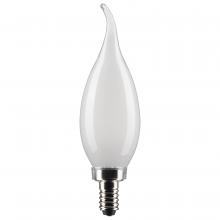 Satco Products Inc. S21307 - 5.5 Watt CA10 LED Filament; Frost; Candelabra base; 90 CRI; 2700K; 120 Volt