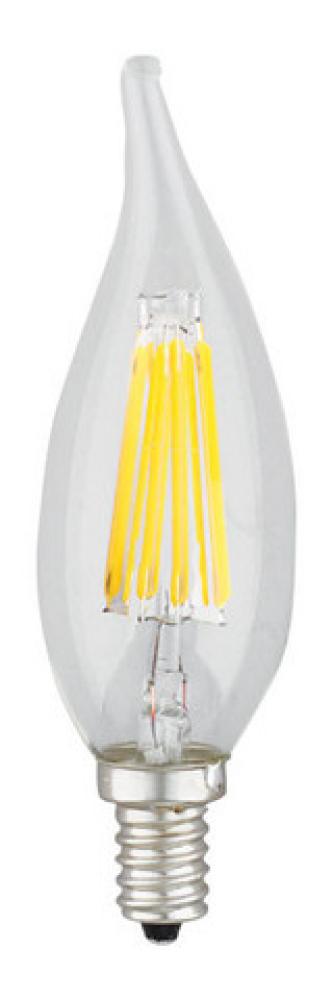 6 Watt LED Candelabra 2700K Flame Tip