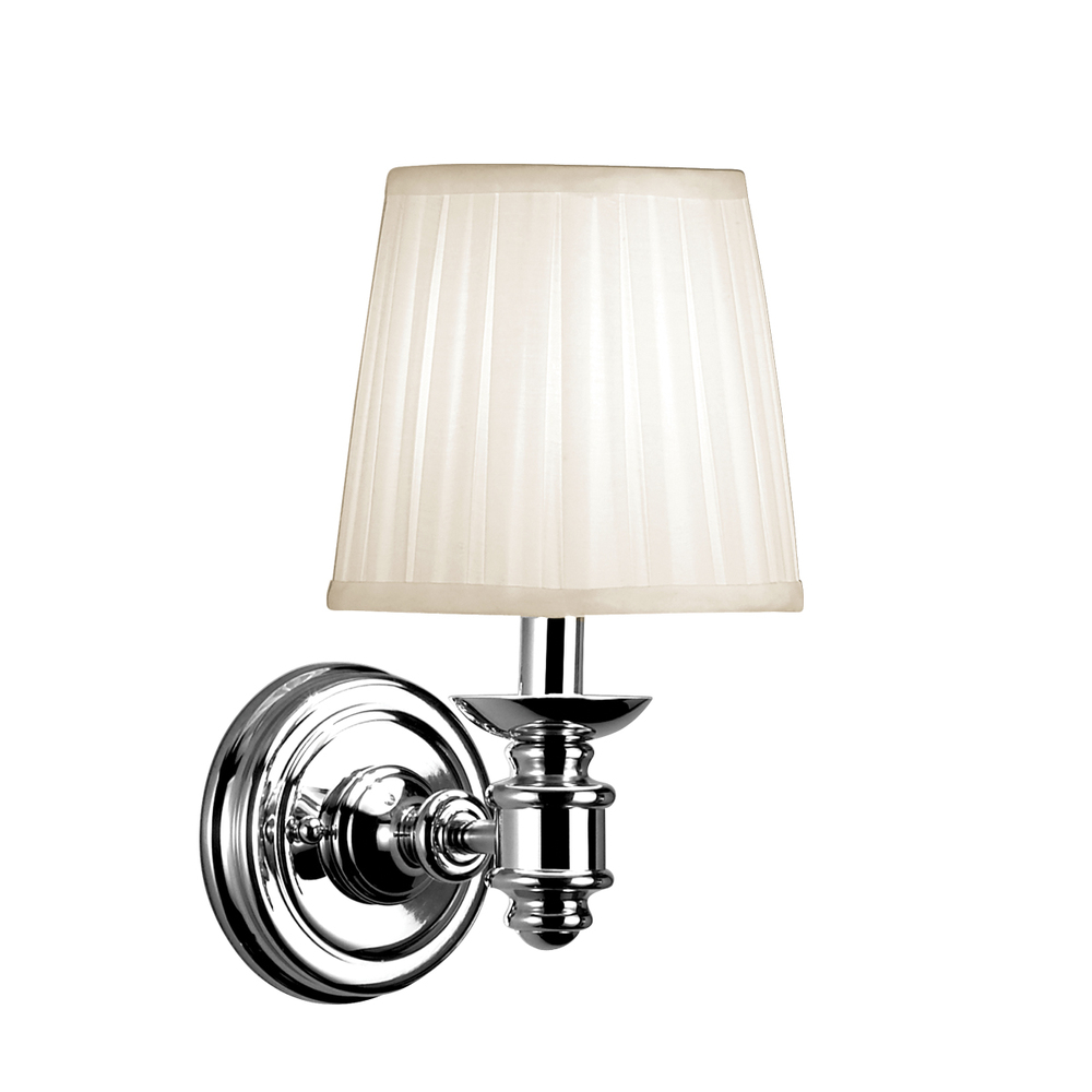 Nadia, 1Lt Wall Sconce, Chrome/White