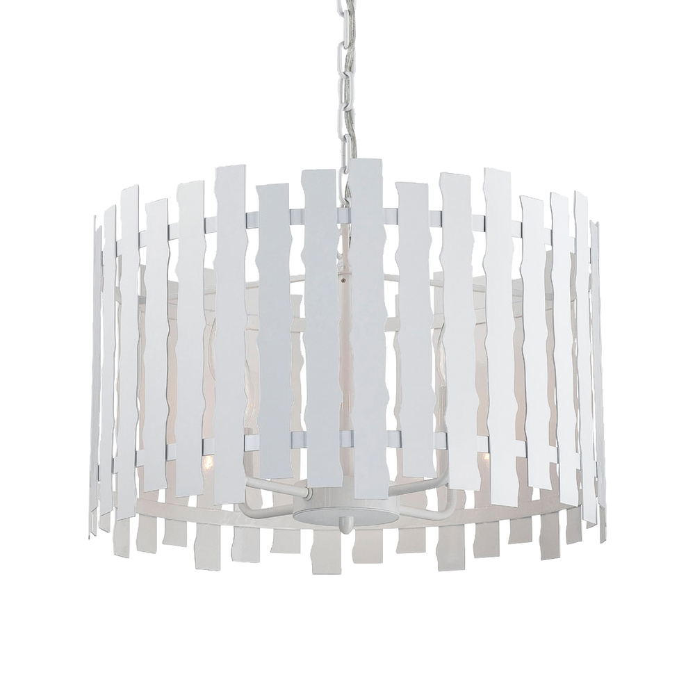 Nastro, 4Lt Pendant, Circular, White