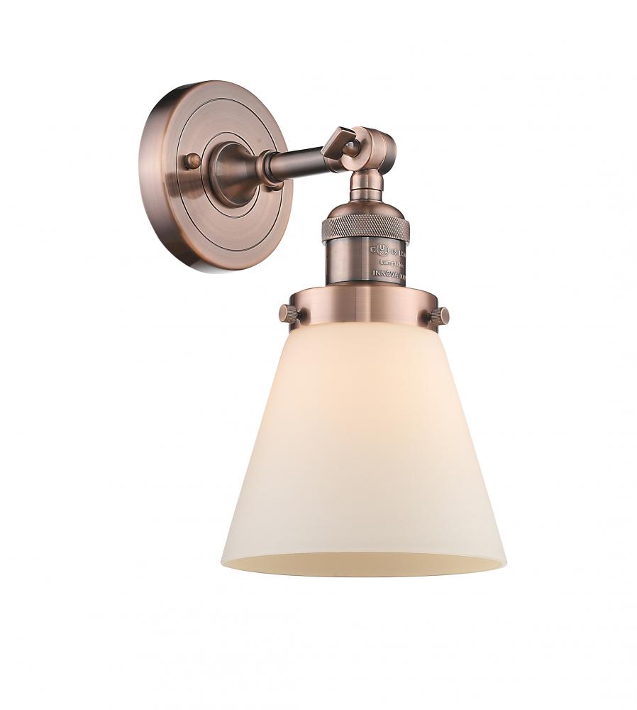 Cone - 1 Light - 6 inch - Antique Copper - Adjustable Sconce