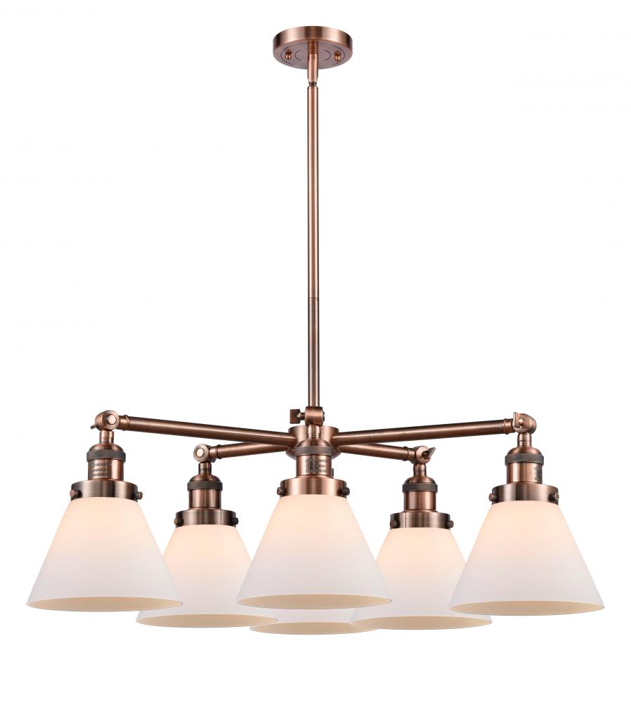 Large Cone 6 Light Chandelier