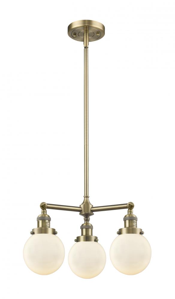 Beacon - 3 Light - 19 inch - Antique Brass - Stem Hung - Chandelier