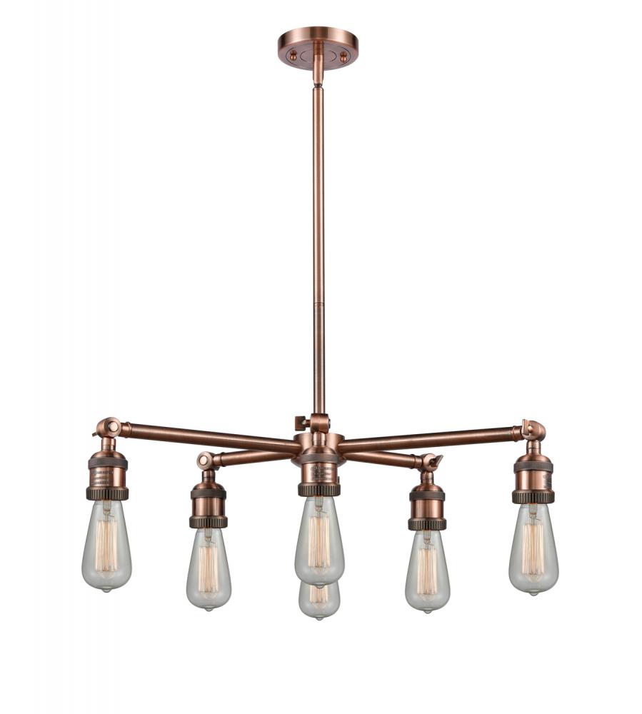 Bare Bulb 6 Light Chandelier