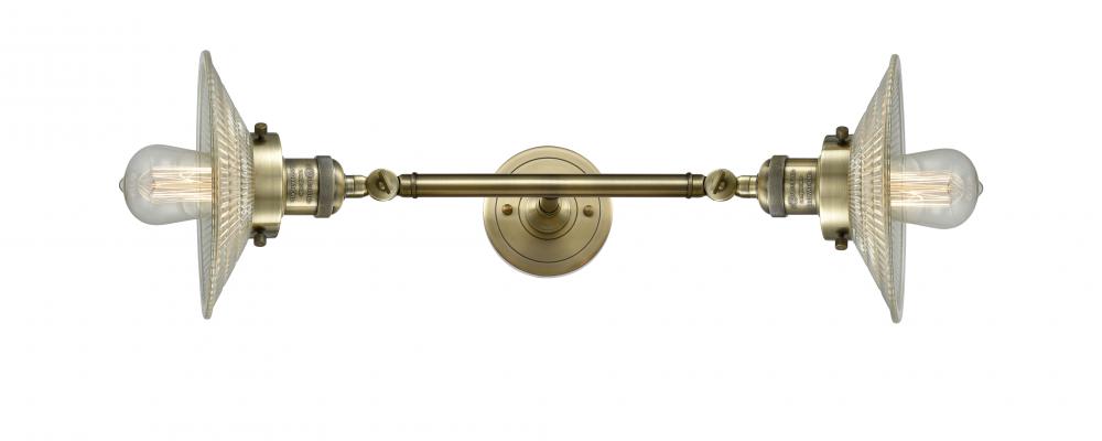 Halophane - 2 Light - 9 inch - Antique Brass - Adjustable Bath Vanity Light