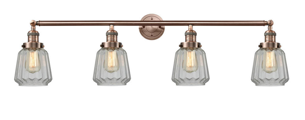 Chatham - 4 Light - 42 inch - Antique Copper - Adjustable Bath Vanity Light