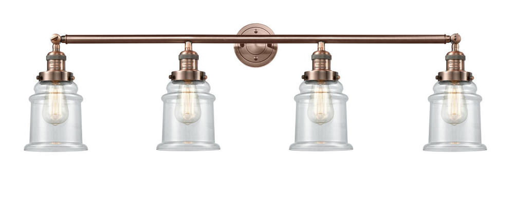 Canton - 4 Light - 42 inch - Antique Copper - Adjustable Bath Vanity Light