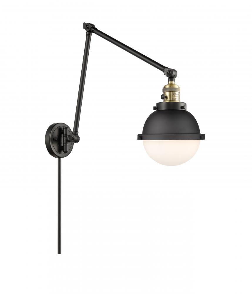 Hampden - 1 Light - 7 inch - Black Antique Brass -Adjustable Swing Arm